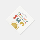 Jongens Schattige 1e reis rond de Zon Zomerverjaar Servet (Hoek)