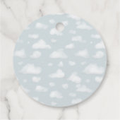 Jongens Schattige blauw Baby shower vliegtuig Bedankjes Labels (Achterkant)