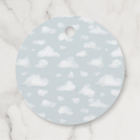 Jongens Schattige blauw Baby shower vliegtuig Bedankjes Labels (Achterkant)