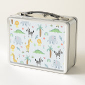 Jongens Schattige Blauwe Olifant Safari Peuter Naa (Achterkant)