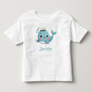 Jongens Schattige Blauwe Walvis Schoolkinderen Maa Kinder Shirts
