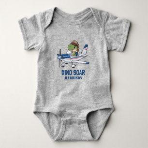 Jongens Schattige Blue Airplane Dinosaurus Kinder Romper