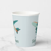 Jongens Schattige Blue Airplane Travel Papieren Bekers (Rechts)