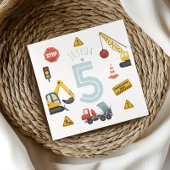 Jongens Schattige Blue Construction Kinder 5e Verj Servet