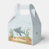Jongens Schattige Blue Ocean Zee Shark Fish Baby s Bedankdoosjes (Achterkant)