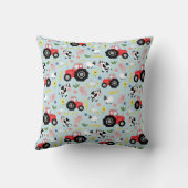 Jongens Schattige Boerderij Dier Patroon Monogram Kussen (Achterkant)