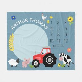 Jongens Schattige Boerderij Dierlijke Tractor en N Fleece Deken