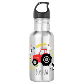 Jongens Schattige Boerderij Dierlijke Tractor en N Waterfles (Voorkant)