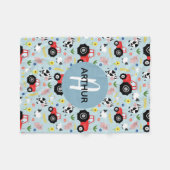 Jongens Schattige Boerderij Dierlijke Tractor Patr Fleece Deken (Voorkant (Horizontaal))