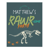 Jongens Schattige Dinosaurus Dig Kids Verjaardag W Perfect Poster (Voorkant)