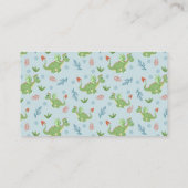 Jongens Schattige Dragon Baby shower Luier Raffle Informatiekaartje (Achterkant)