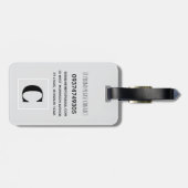 Jongens Schattige Grijze Kinderen Vliegtuig Reizen Bagagelabel (Achterkant horizontaal)