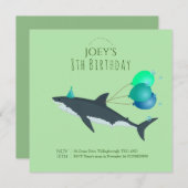Jongens schattige groene onder de zee grote witte kaart (Voorkant / Achterkant)