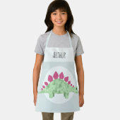 Jongens Schattige Groene Stegosaurus Dinosaur Kind Schort (Insitu)