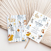 Jongens Schattige Hond Let's Pawty 3e Verjaardag Kaart