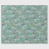 Jongens Schattige Jurassic Dinosaur Fossil Kids Ve Cadeaupapier (Vlak)