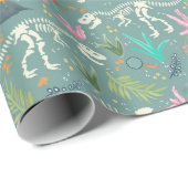 Jongens Schattige Jurassic Dinosaur Fossil Kids Ve Cadeaupapier (Rol Hoek)