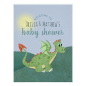 Jongens Schattige Magical Dragon Baby shower Welko Perfect Poster (Voorkant)