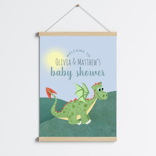 Jongens Schattige Magical Dragon Baby shower Welko Perfect Poster