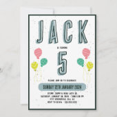 Jongens Schattige Modern Donkergroen Thema Kinder Kaart (Voorkant)