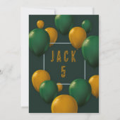 Jongens Schattige Modern Donkergroen Thema Kinder Kaart (Achterkant)