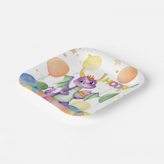 Jongens Schattige Modern Dragon Kinder Papier Bord (Gebogen)