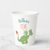Jongens Schattige Modern Dragon Peuter Verjaardag Papieren Bekers (Voorkant)