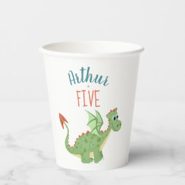 Jongens Schattige Modern Dragon Peuter Verjaardag Papieren Bekers