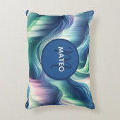 Jongens Schattige Monogram, Noorderlicht Galaxy, K Accent Kussen (Voorkant(Verticaal))