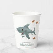 Jongens Schattige Ocean Zee Shark Baby shower Papieren Bekers (Achterkant)