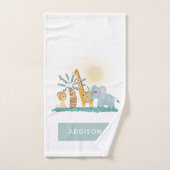 Jongens Schattige Oerwoud Safari Dieren Zebra Gira Bad Handdoek (Handdoek)