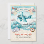 Jongens Schattige Reizen Vliegtuig Kids Verjaardag Kaart (Voorkant)