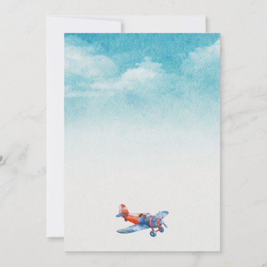 Jongens Schattige Reizen Vliegtuig Kids Verjaardag Kaart (Achterkant)