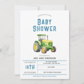 Jongens Schattige Rustiek Boerderij Tractor Baby s Kaart (Voorkant)