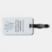 Jongens Schattige Safari Dieren Giraffe Naam Kinde Bagagelabel (Achterkant horizontaal)