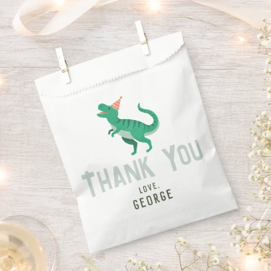 Jongens Schattige T-Rex Dinosaurus Kids Verjaardag Bedankzakje (Geknipt)