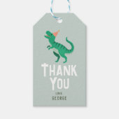 Jongens Schattige T-Rex Oerwoud Dinosaurus Verjaar Cadeaulabel (Voorkant)