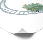 Jongens Schattige Trein Reizen Kinderen Verjaardag Perfect Poster (Hoek)