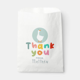 Jongens Schattige Twee Gekke Goose Blue Boerderij  Bedankzakje