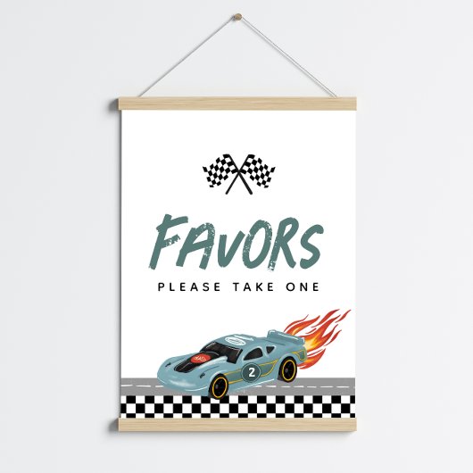 Jongens Schattige twee snelle 2e verjaardag auto's Poster