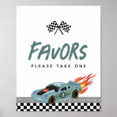 Jongens Schattige twee snelle 2e verjaardag auto's Poster (Voorkant)