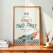 Jongens Schattige Twee Snelle 2e Verjaardag Hot Ca Poster