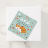Jongens Schattige Woodland Fox Baby shower Dank je Bedankjes Labels (In situ)