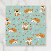 Jongens Schattige Woodland Fox Baby shower Dank je Bedankjes Labels (Achterkant)