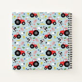 Jongens Schattigee Boerderijdieren Tractor Patroon Notitieboek (Achterkant)