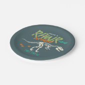 Jongens Schattigee Dinosaurus Dig Fossil Kids Verj Papieren Bordje (Gekanteld)