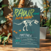 Jongens Schattigee Dinosaurus Graaf Fossiele Kinde Kaart