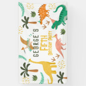 Jongens Schattigee dinosaurus T-Rex Kids Verjaarda Spandoek (Verticaal)