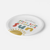 Jongens Schattigee eerste reis rond de zon 1e verj Papieren Bordje (Gekanteld)