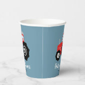 Jongens Schattigee en Rustieke Rode Tractor Baby s Papieren Bekers (Rechts)